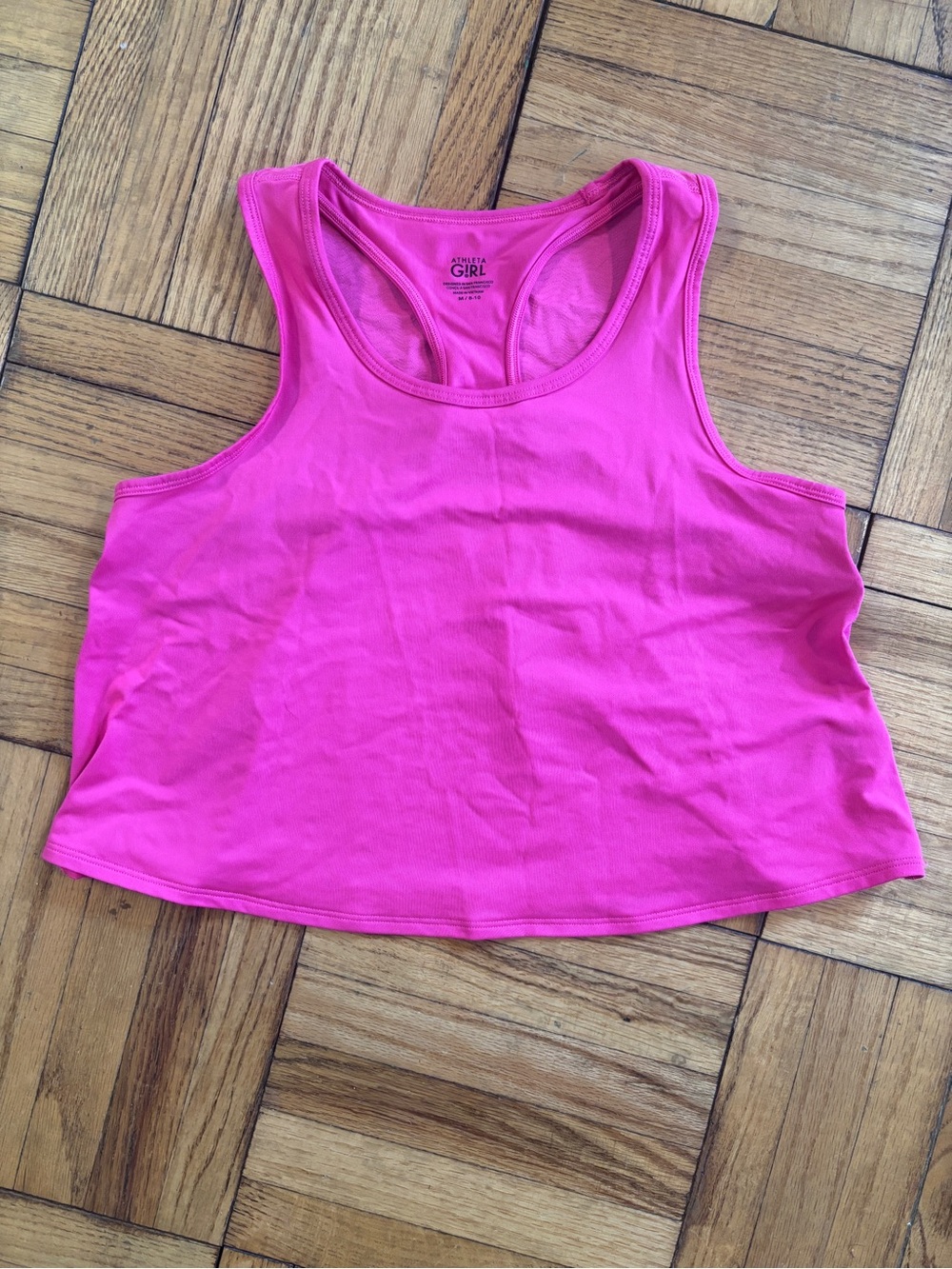Athleta Girl Pink Racerback Cropped Tank Top